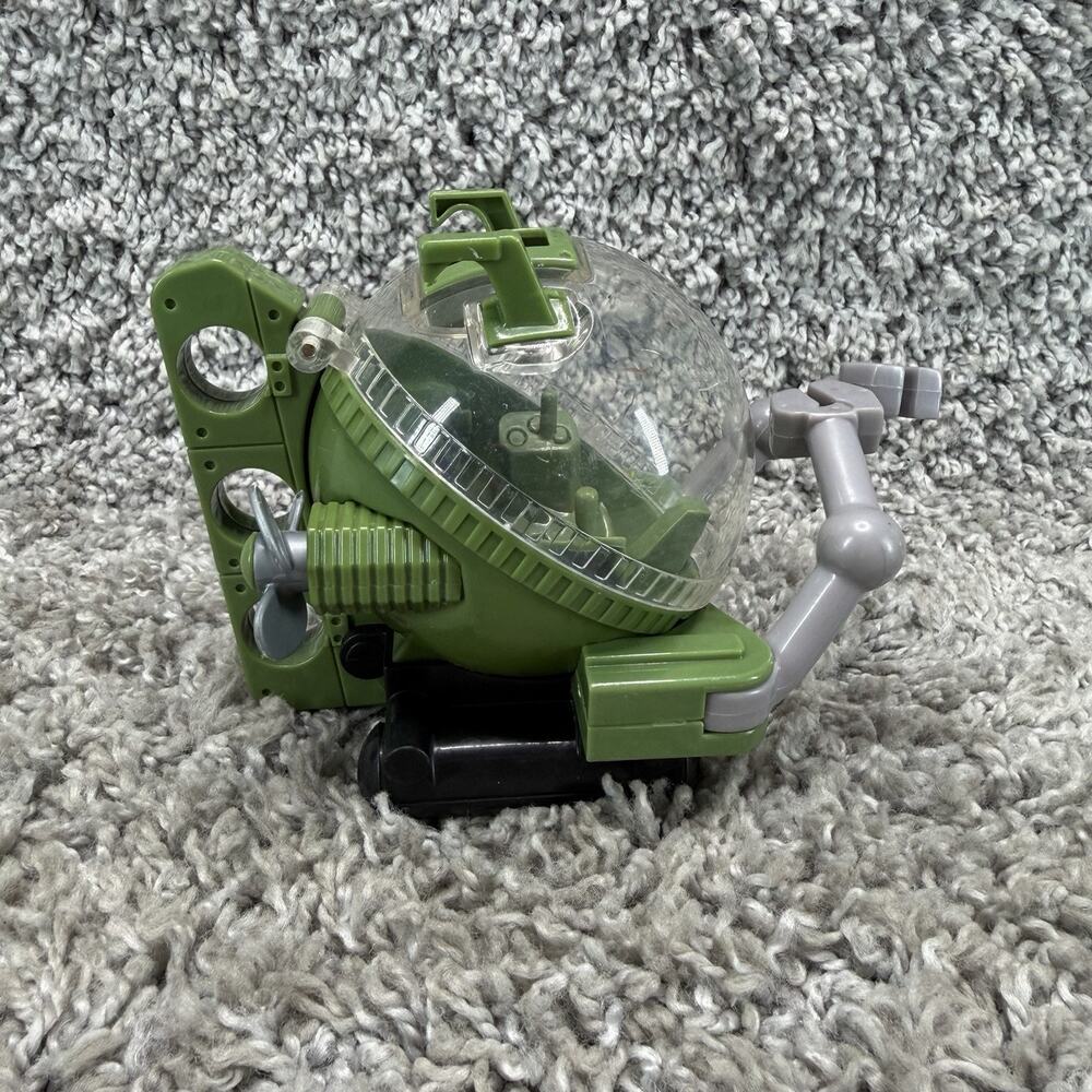 Green Submarine Vehicle Toy Clear Dome Robot Arms Propellers 1990s - Picture 4 of 10